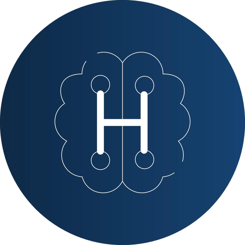 Humanoid Robot Creative Icon Design vector