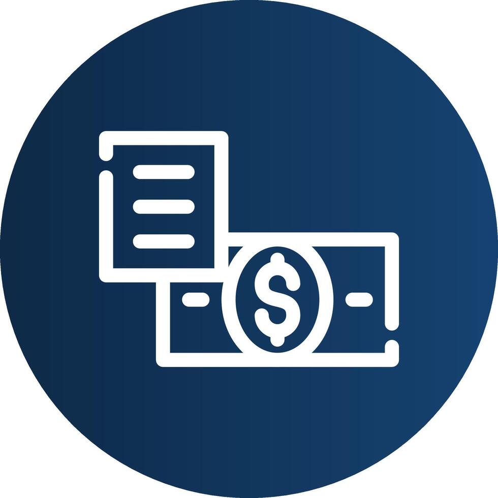 Bank Bill Creative Icon Design vector