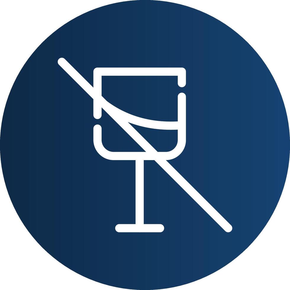 No Wine Creative Icon Design vector