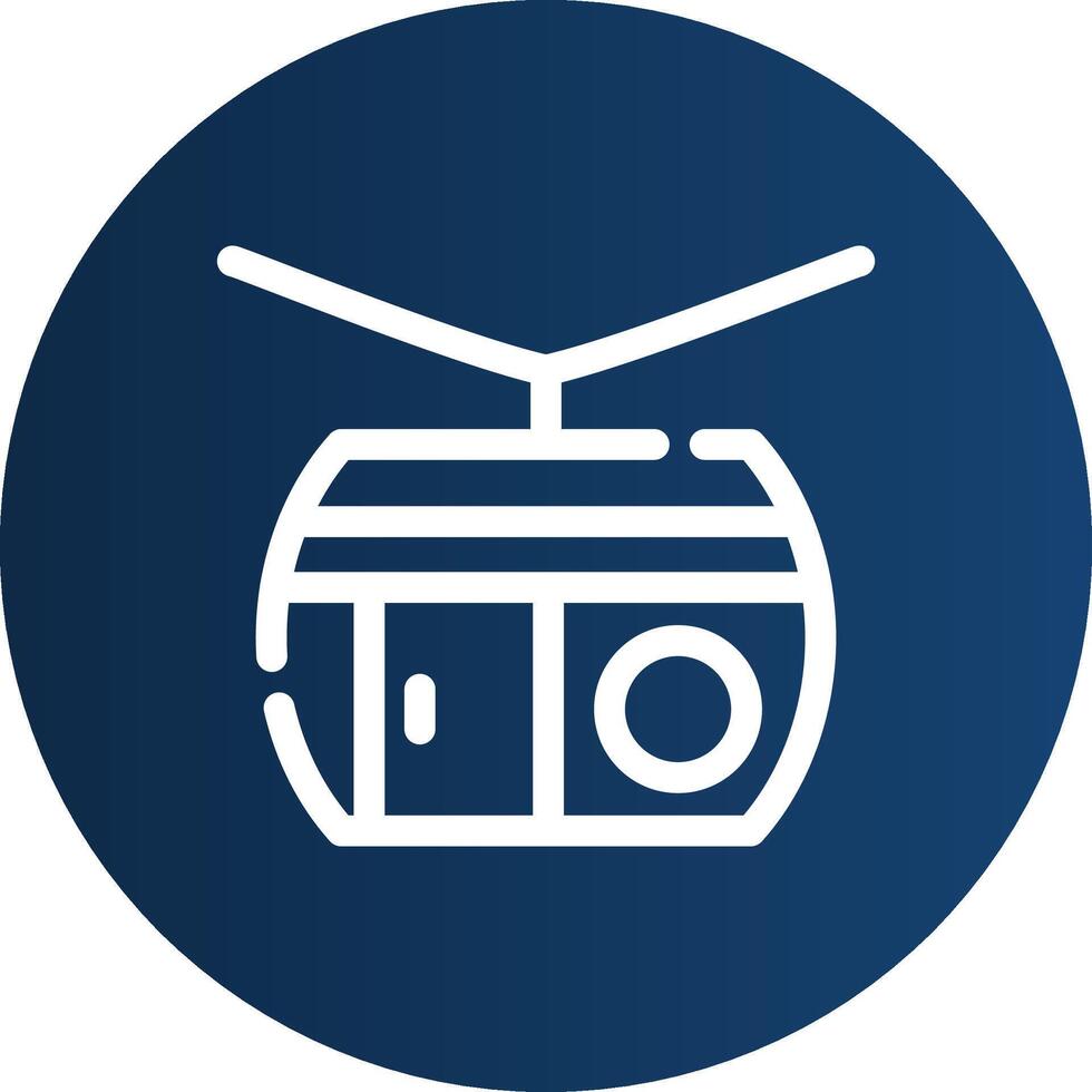 Cable Car Creative Icon Design vector