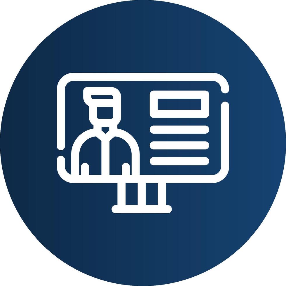Online Lecture Creative Icon Design vector
