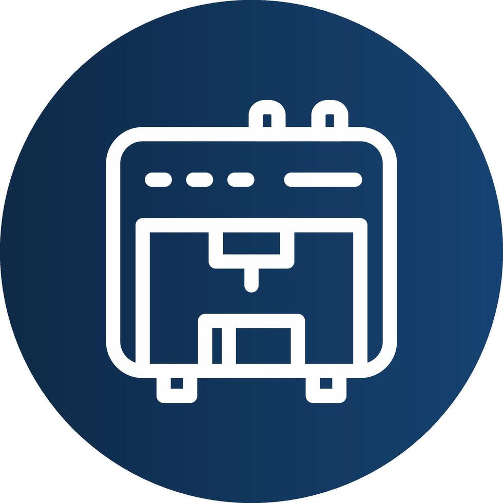 3D Printer Creative Icon Design vector