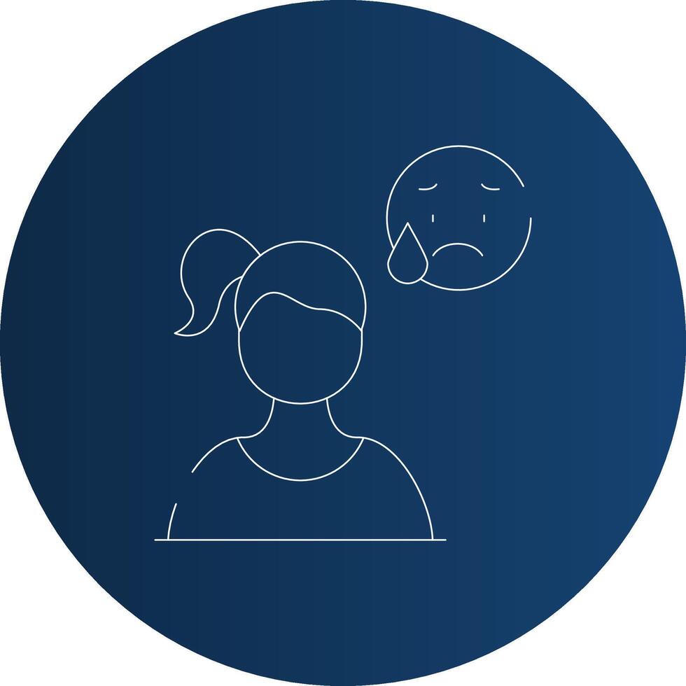 Crying Creative Icon Design vector
