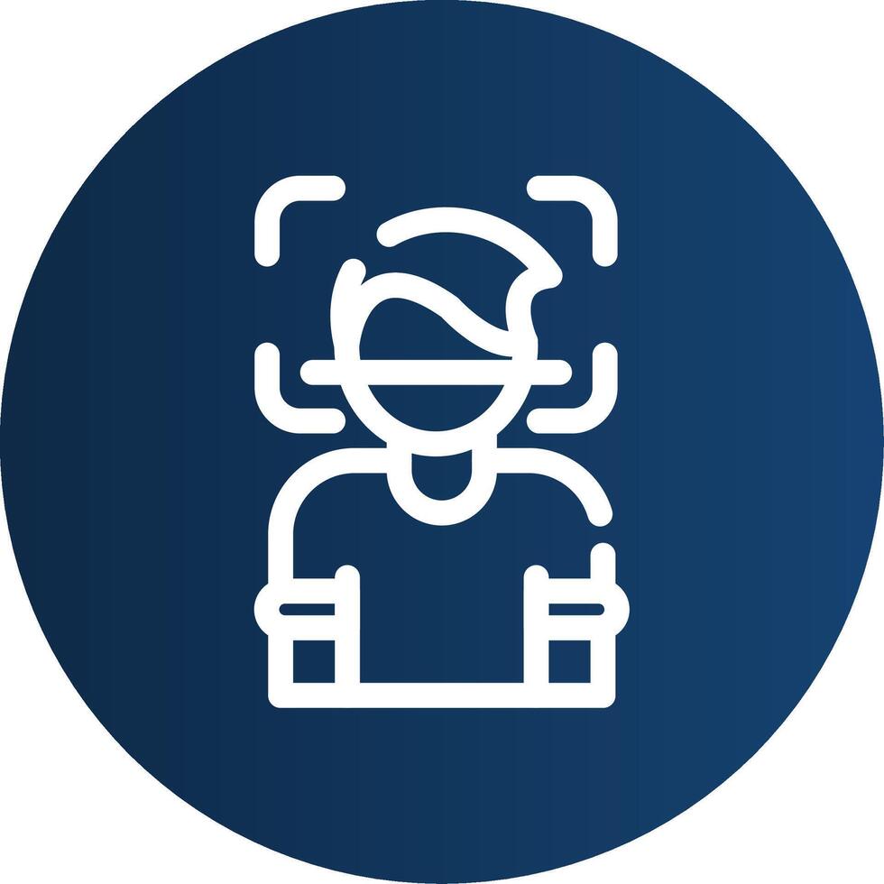 Face Scanner Creative Icon Design vector