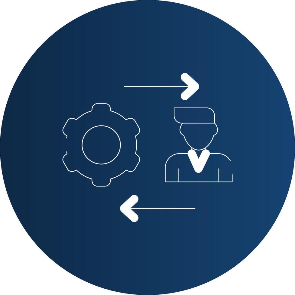 Machine to Person Creative Icon Design vector