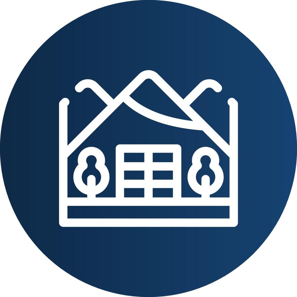 Igloo Landscape Creative Icon Design vector