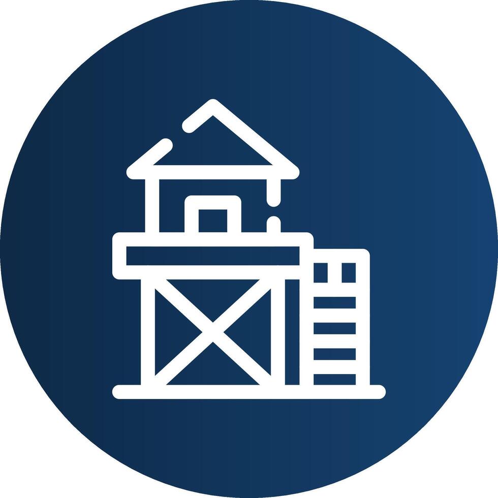 Lifeguard Tower Creative Icon Design vector