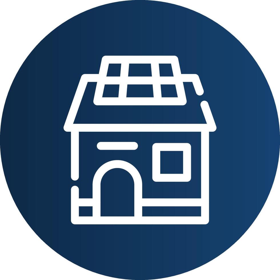 Solar House Creative Icon Design vector