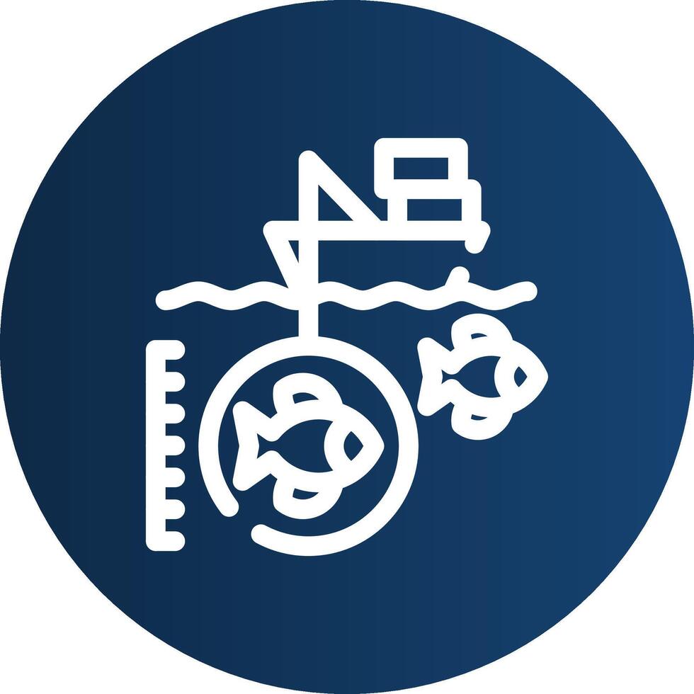 Deep Sea Fishing Creative Icon Design vector