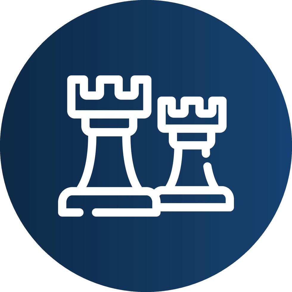 Chess Towers Creative Icon Design vector