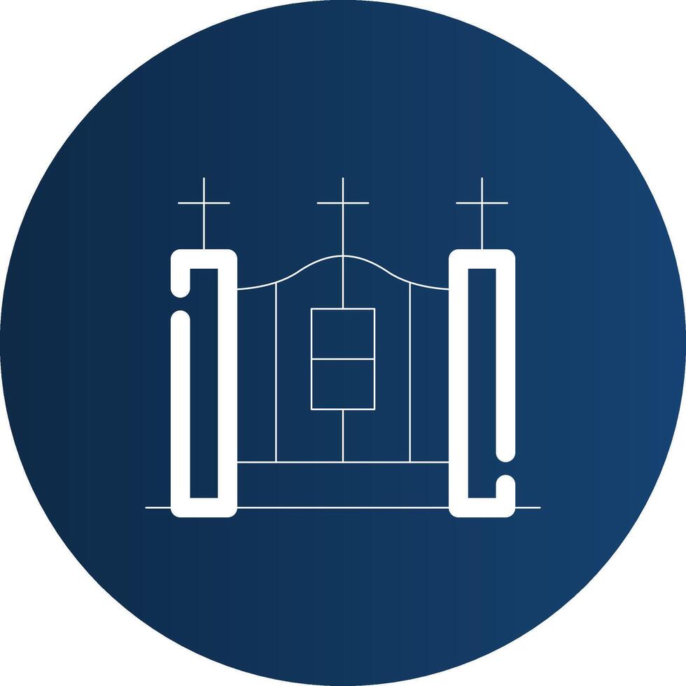 Cemetery Gate Creative Icon Design vector