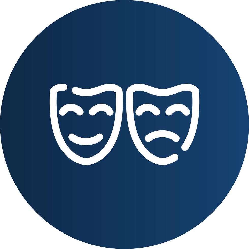 diseño de icono creativo de máscaras de teatro vector