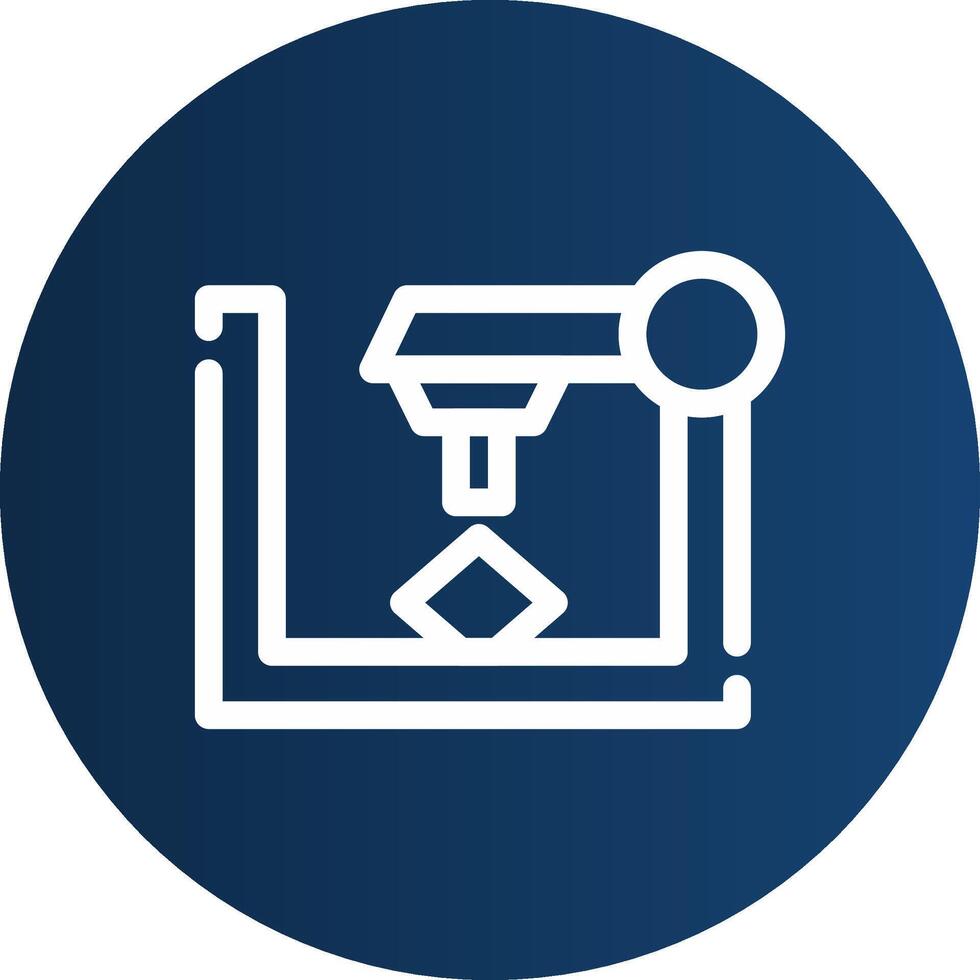 3D Printer Creative Icon Design vector