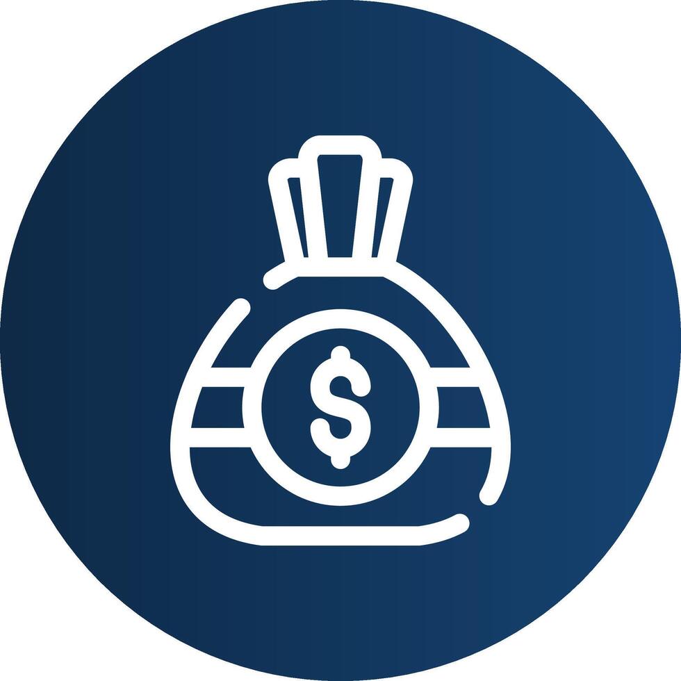 Money Bag Creative Icon Design vector