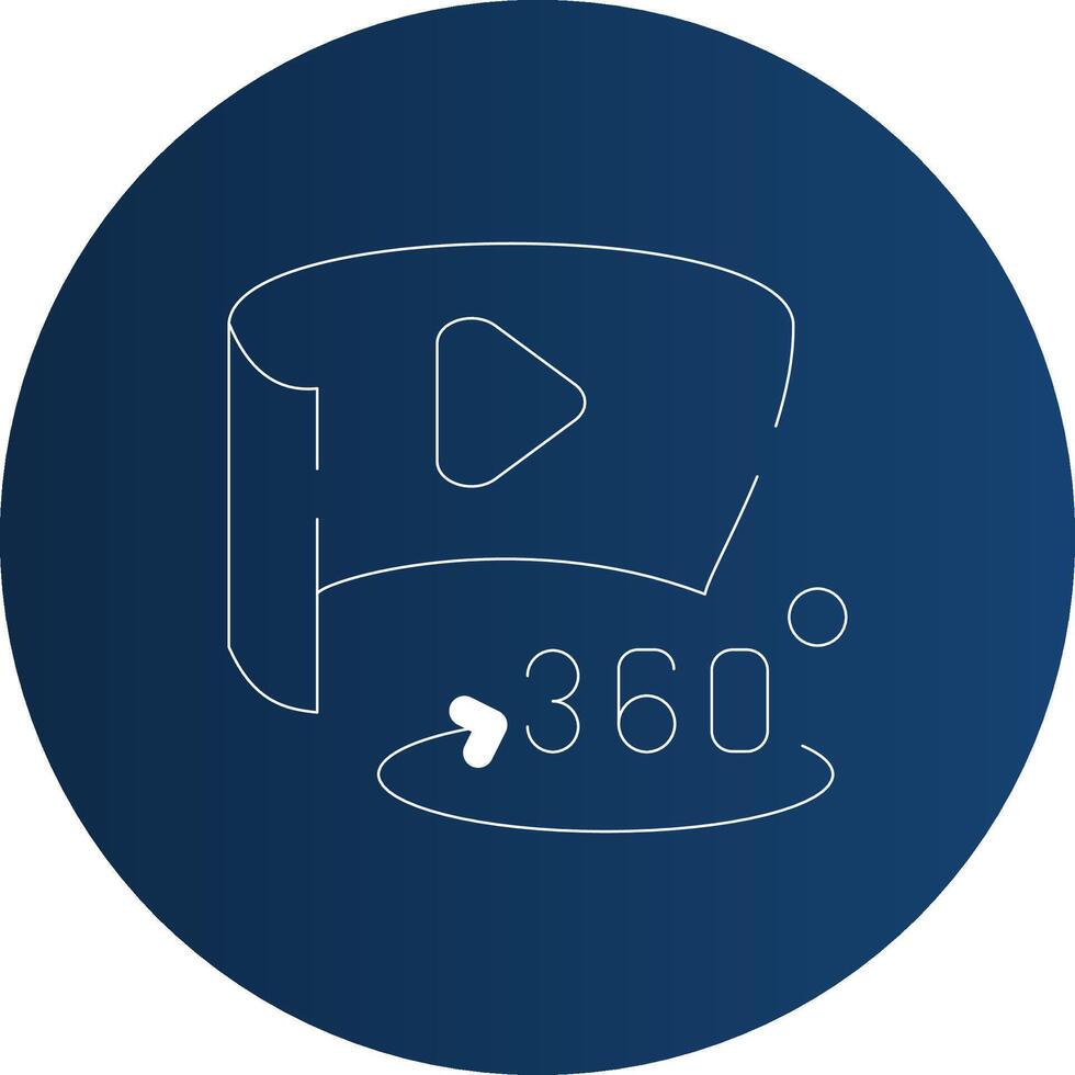 360 Degree Video Creative Icon Design vector