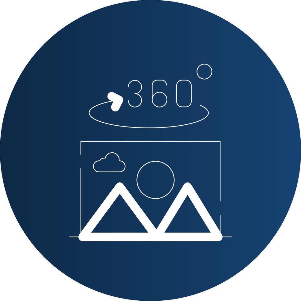 360 Degree Photo Creative Icon Design vector