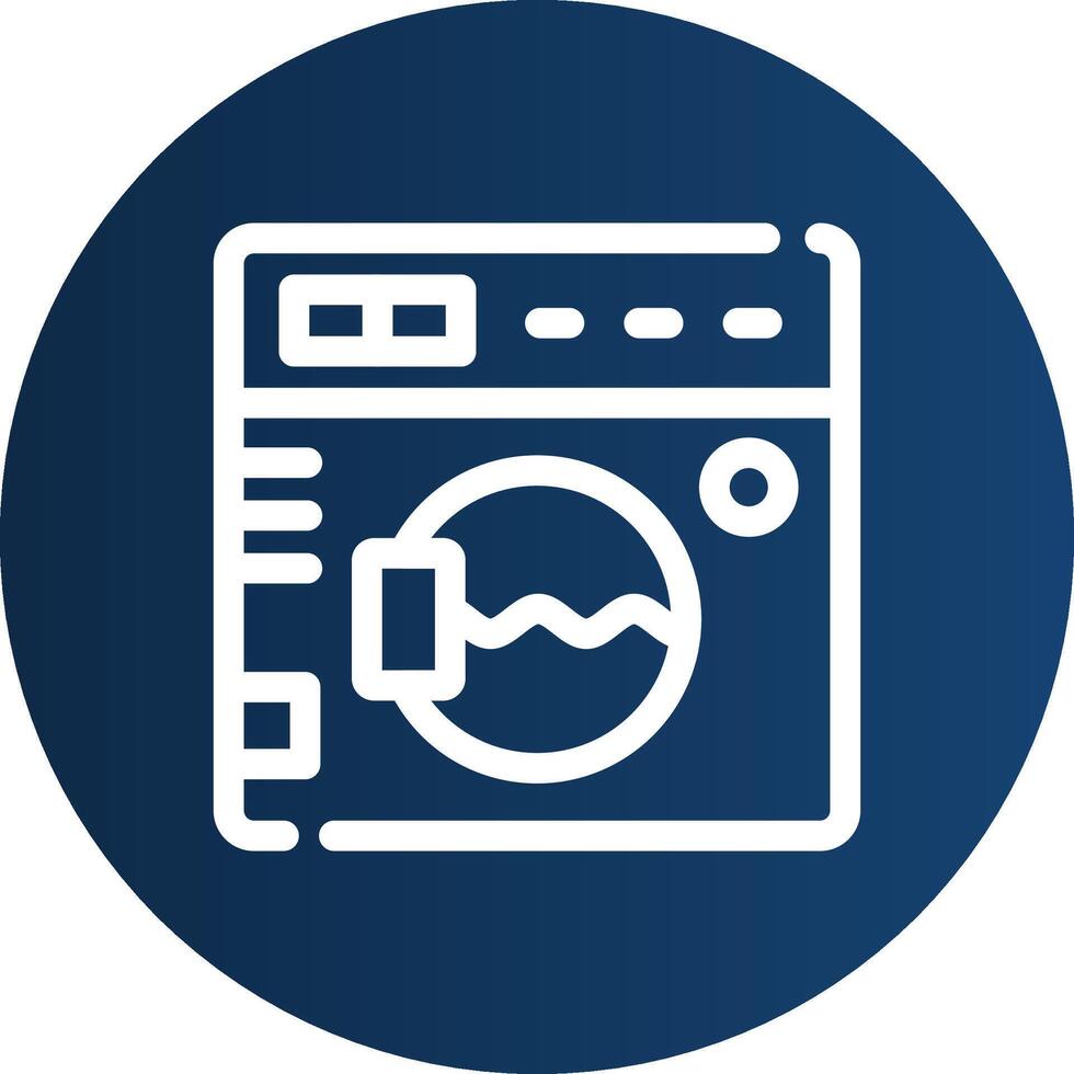 Washing Machine Creative Icon Design vector