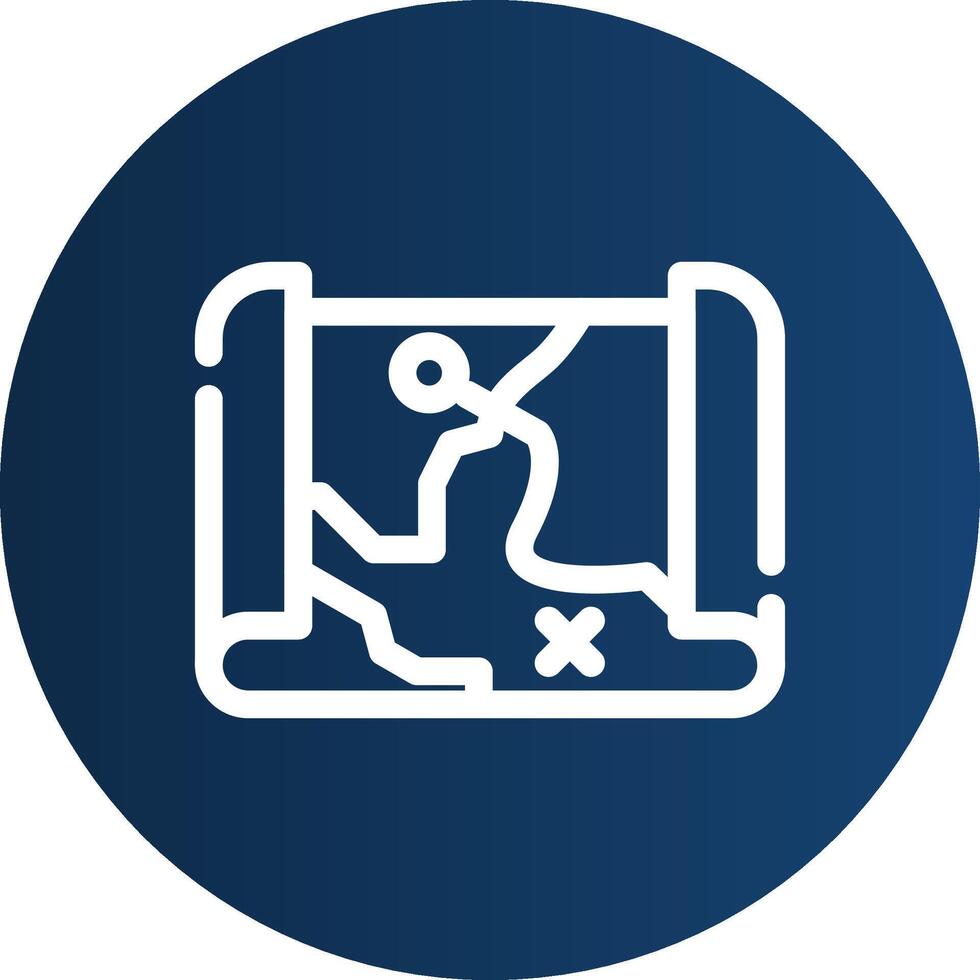 Treasure Map Creative Icon Design vector