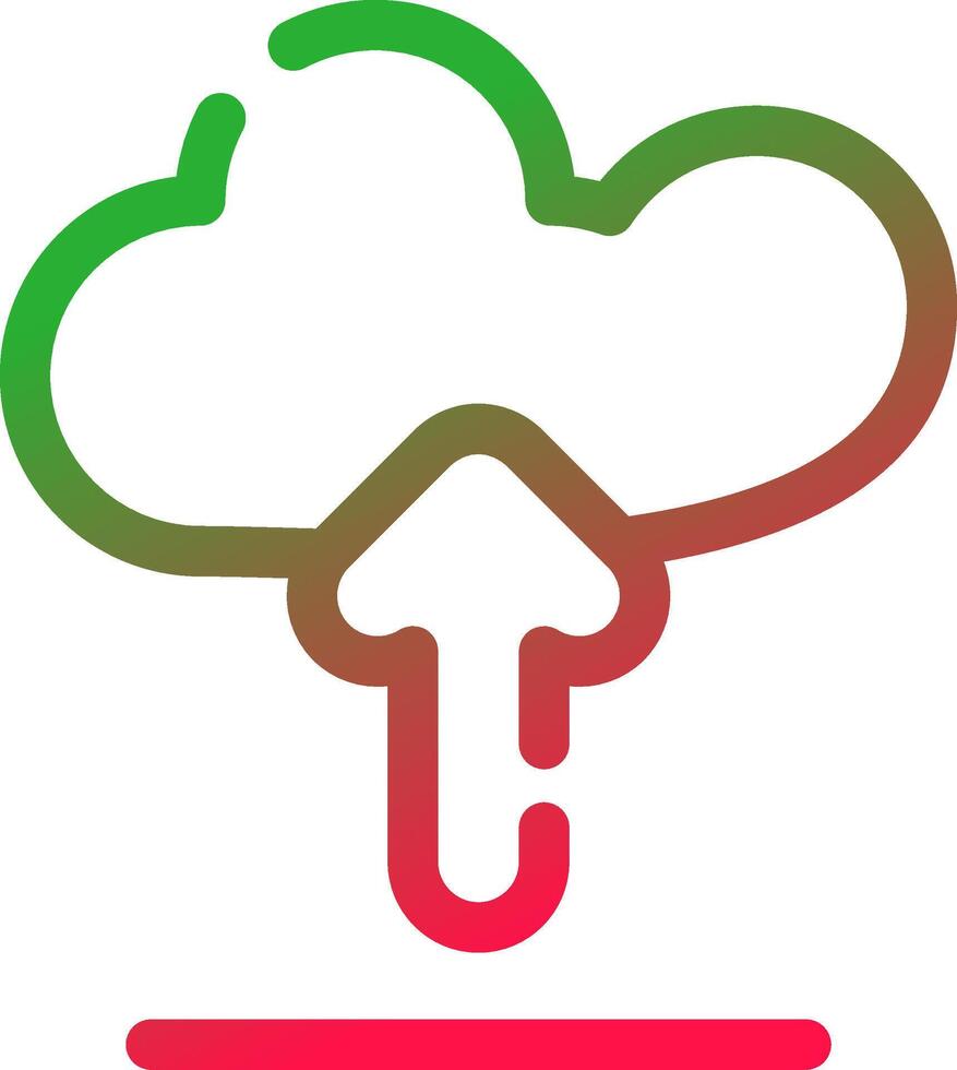 Line Red and Green Gradient vector