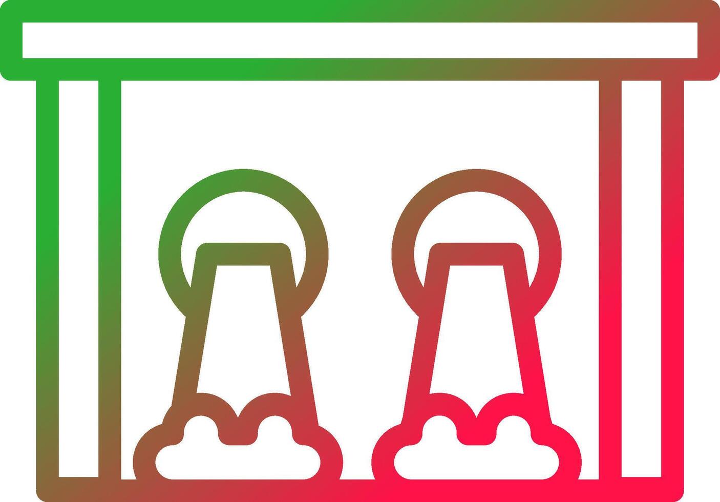 Line Red and Green Gradient vector