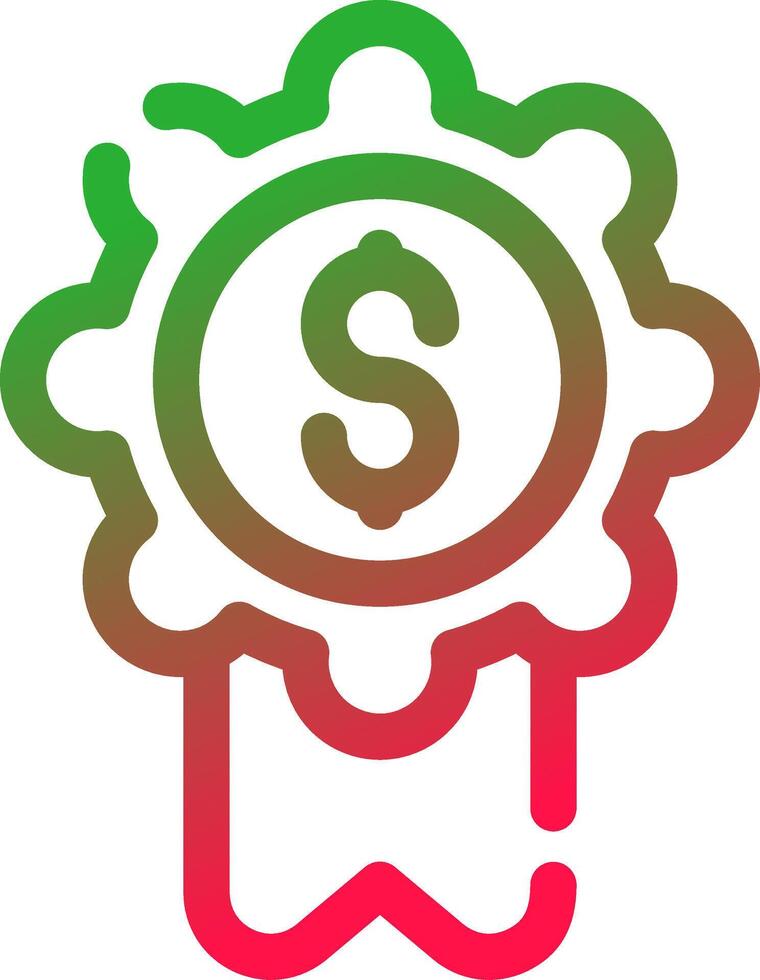 Line Red and Green Gradient vector