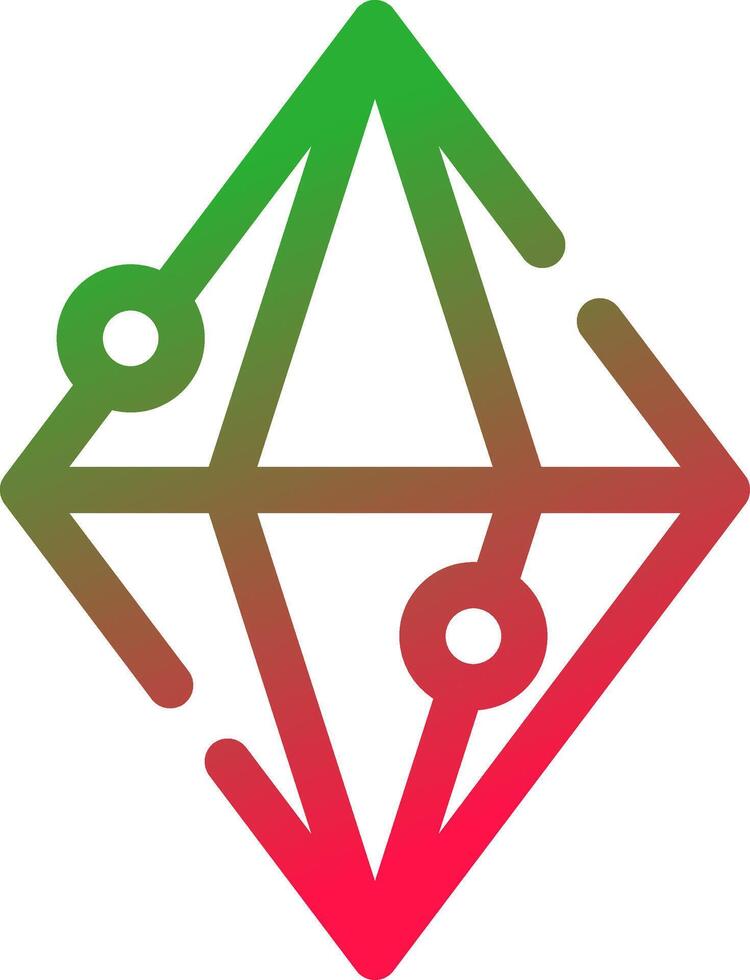 Line Red and Green Gradient vector