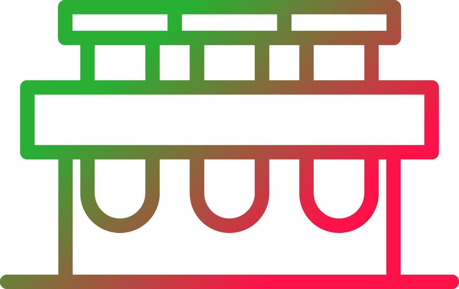 Line Red and Green Gradient vector