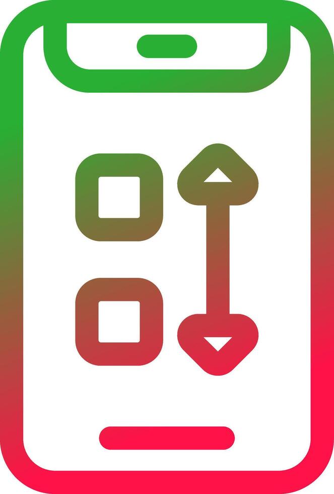 Line Red and Green Gradient vector