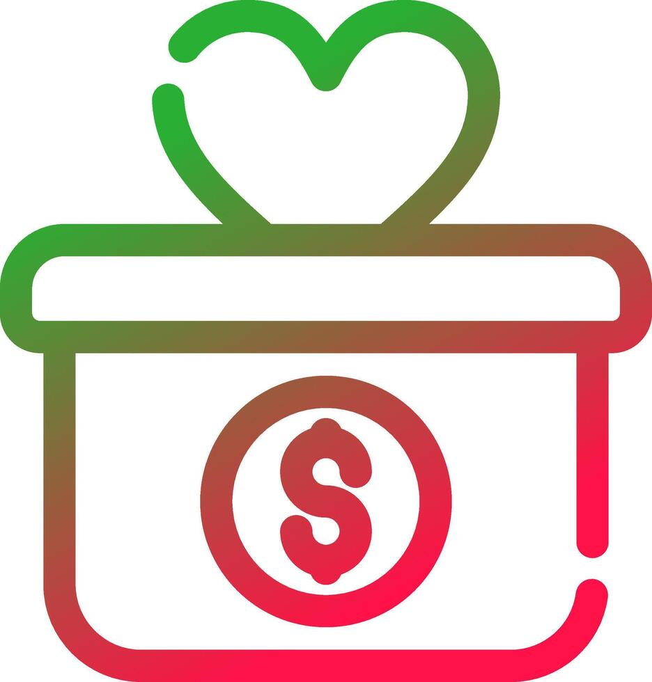 Line Red and Green Gradient vector