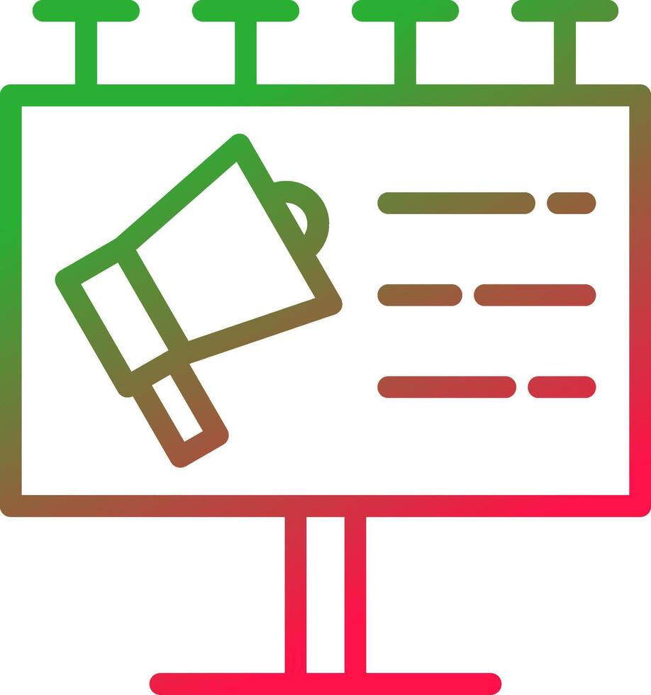 Line Red and Green Gradient vector