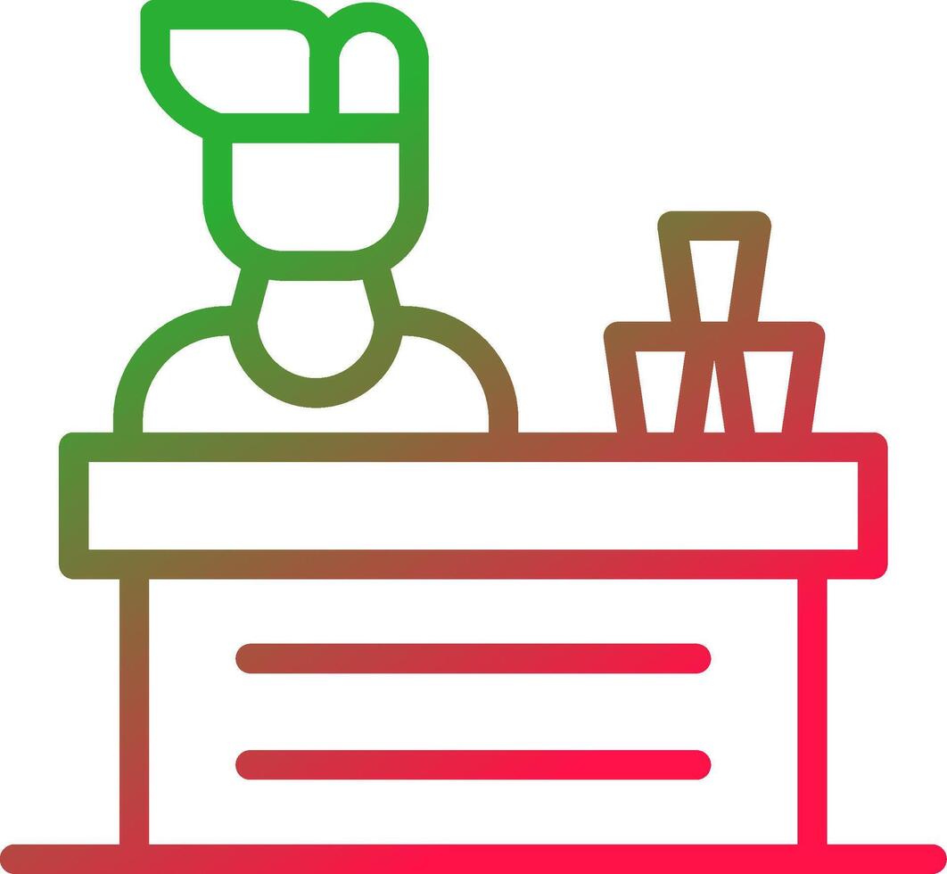 Line Red and Green Gradient vector