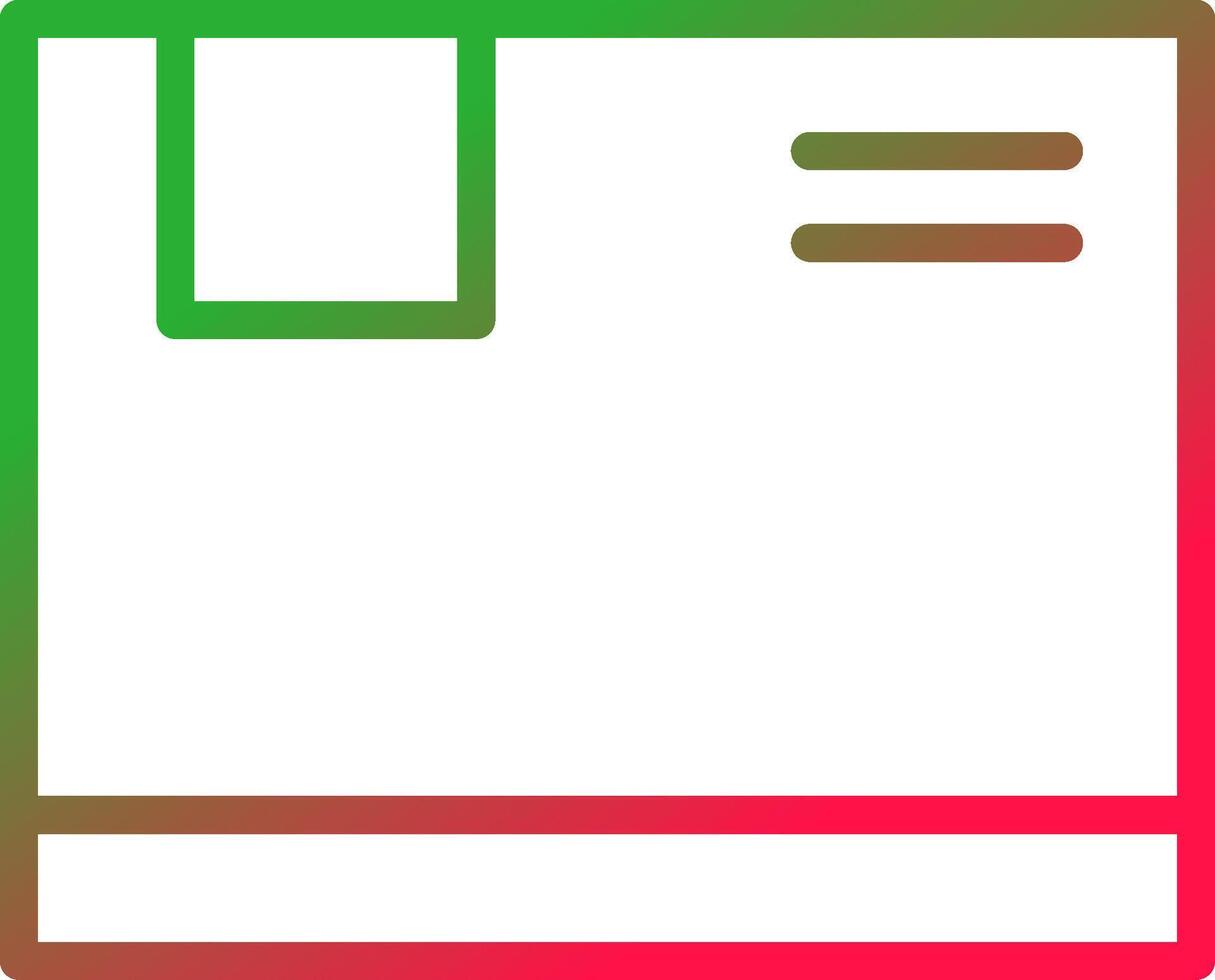 Line Red and Green Gradient vector