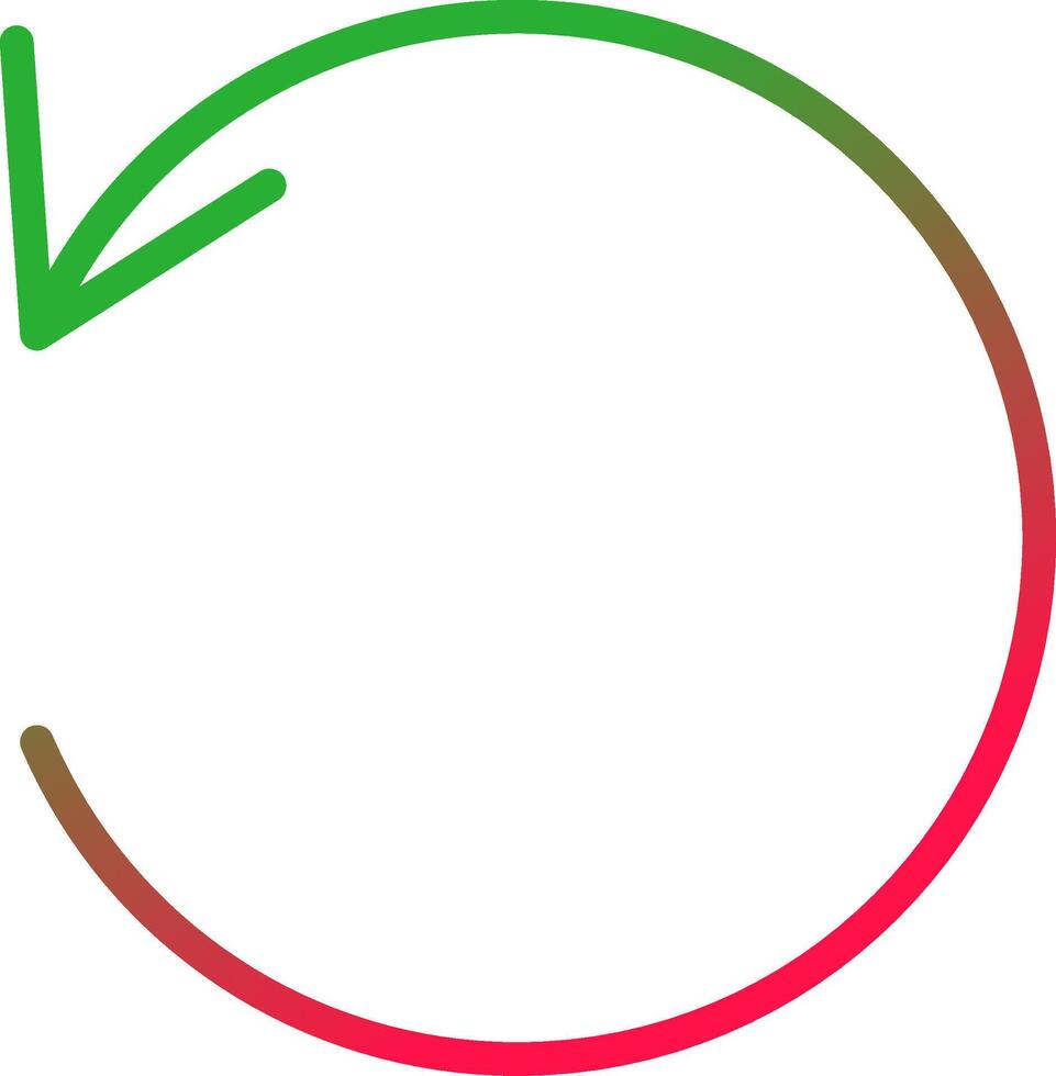 línea rojo y verde degradado vector