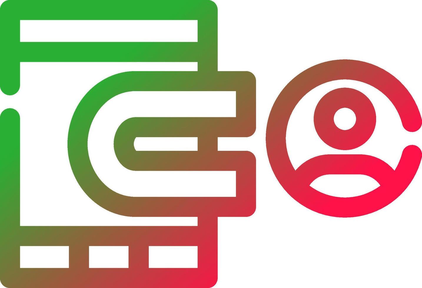 Line Red and Green Gradient vector