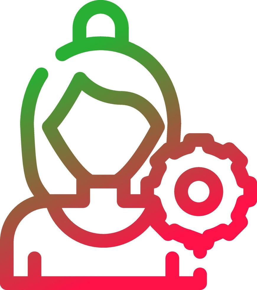 Line Red and Green Gradient vector