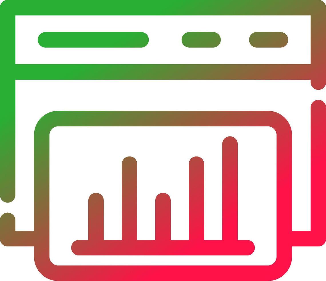 Line Red and Green Gradient vector