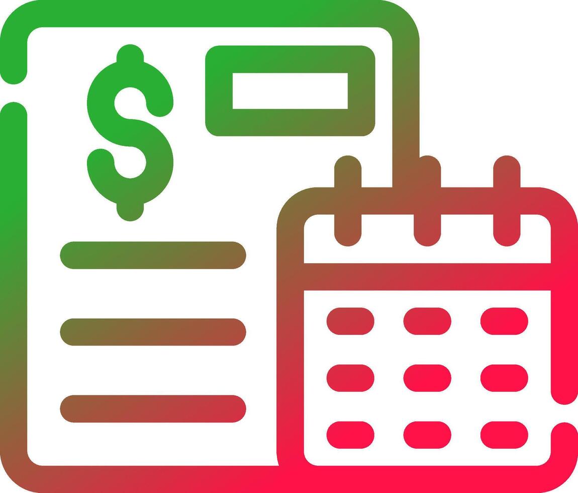 Line Red and Green Gradient vector