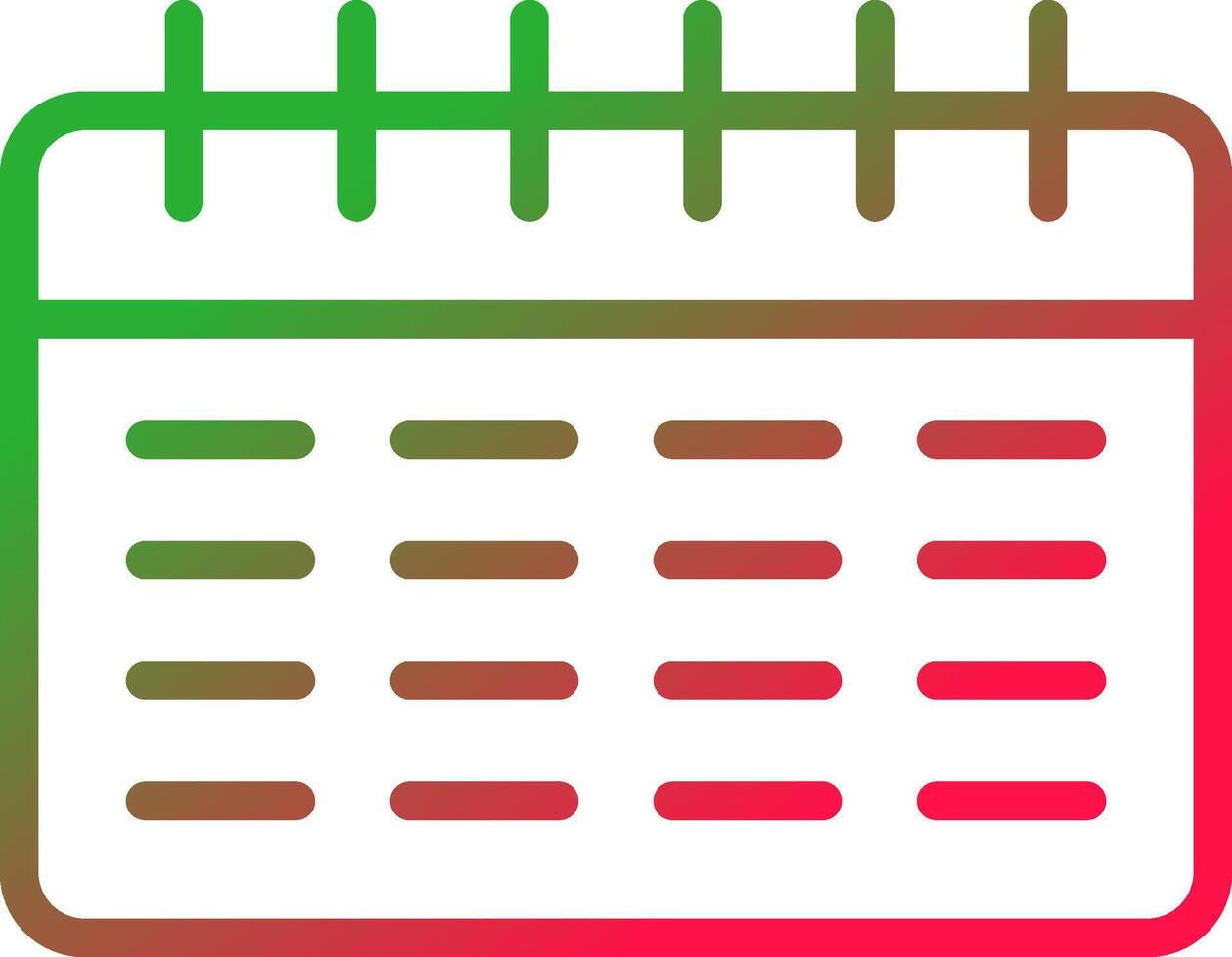 línea rojo y verde degradado vector