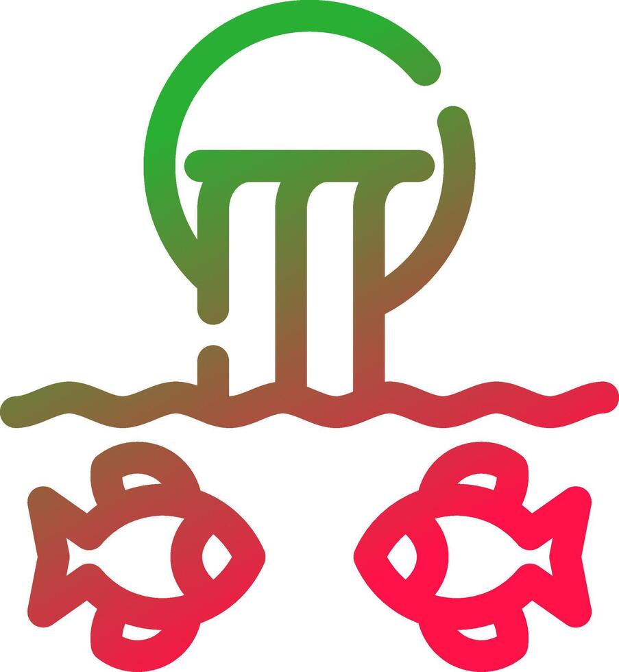 Line Red and Green Gradient vector