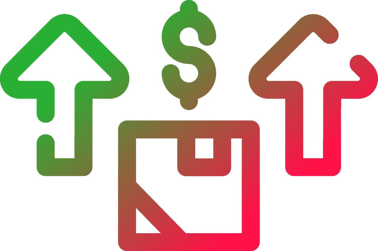 Line Red and Green Gradient vector