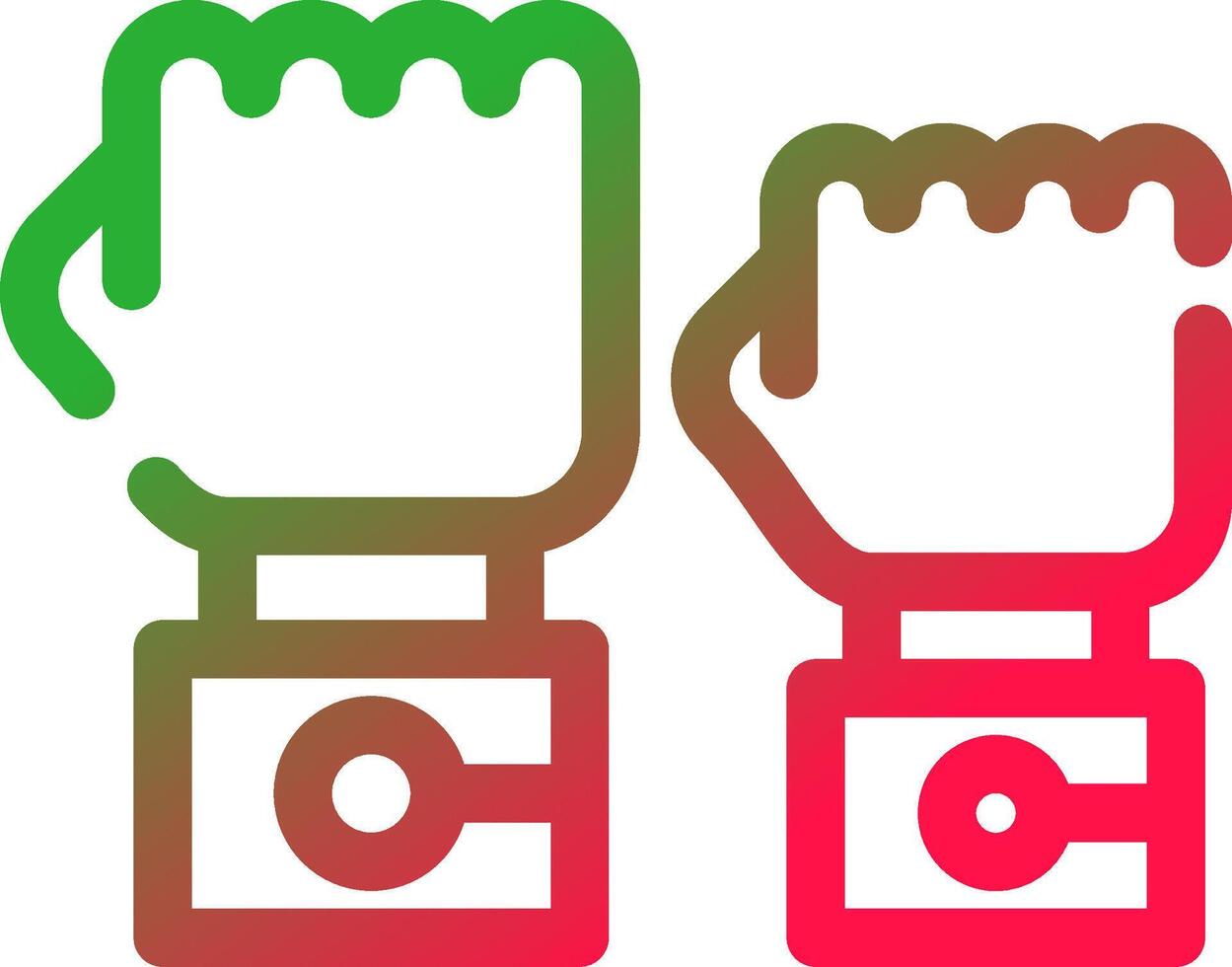 Line Red and Green Gradient vector