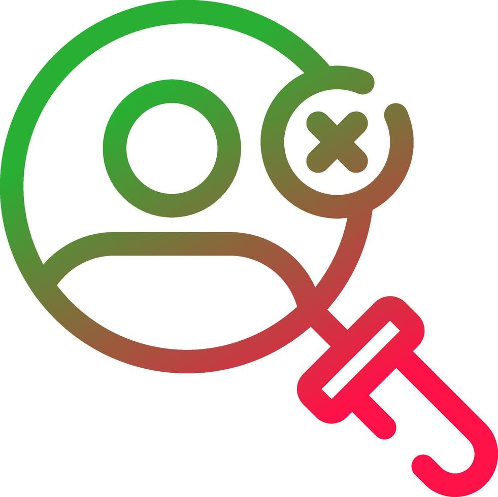 Not Suitable Candidate Creative Icon Design vector