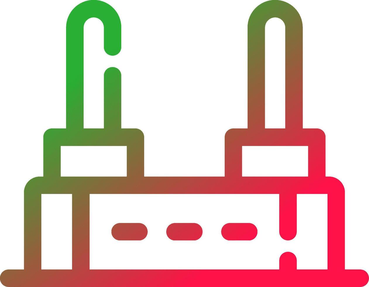 Line Red and Green Gradient vector