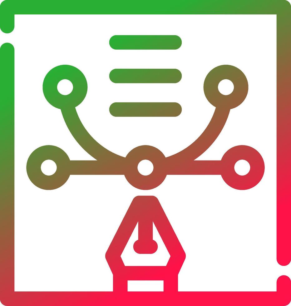 Line Red and Green Gradient vector