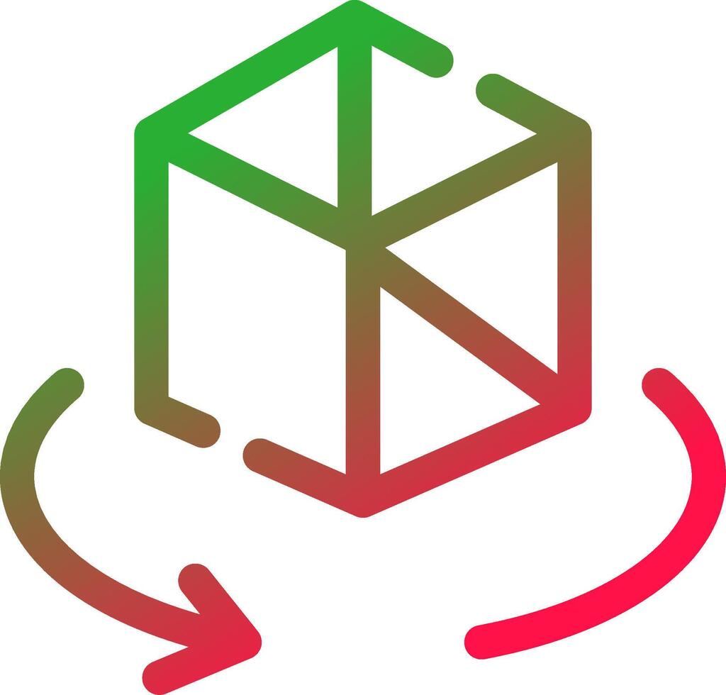 Line Red and Green Gradient vector