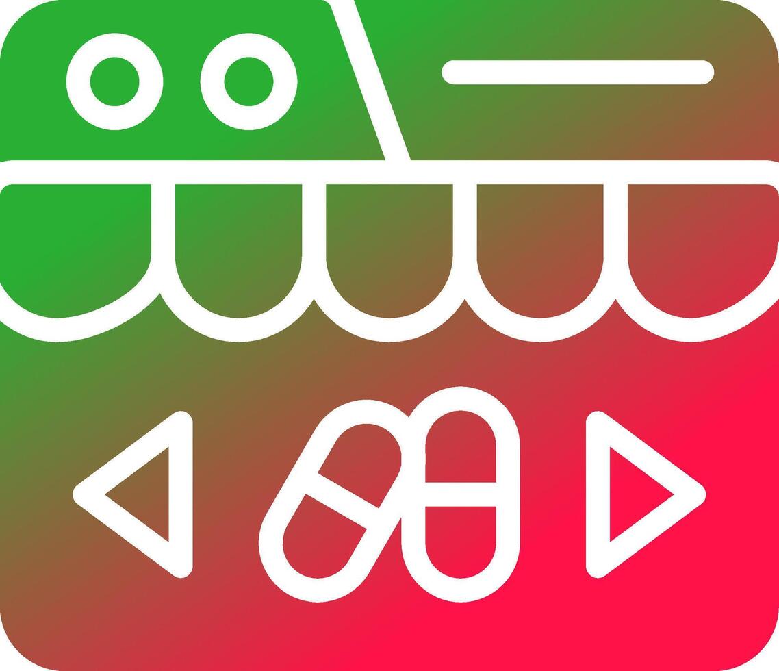 Line Red and Green Gradient vector