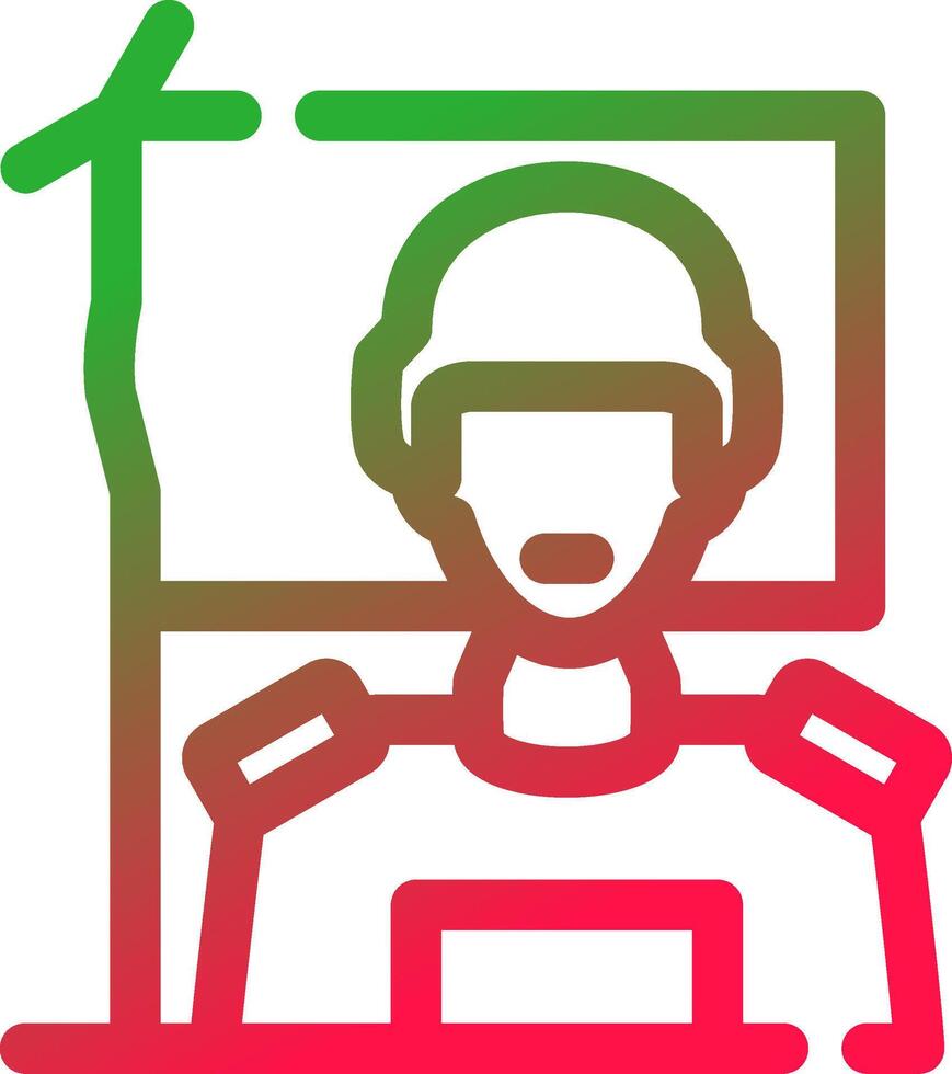 Line Red and Green Gradient vector