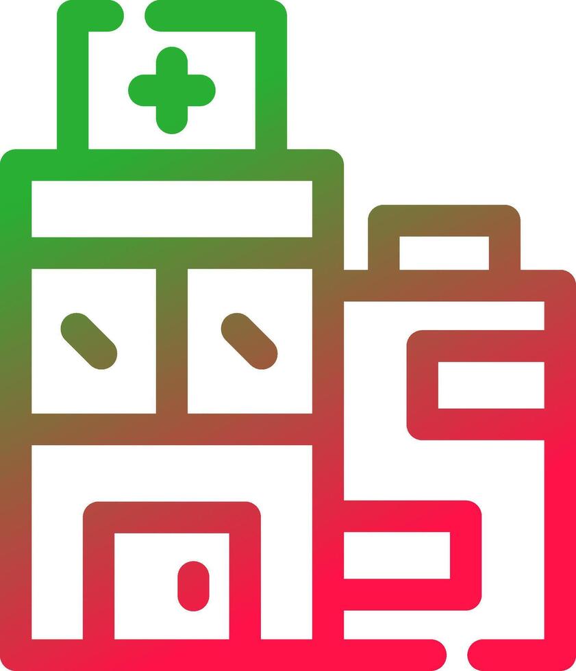 Line Red and Green Gradient vector