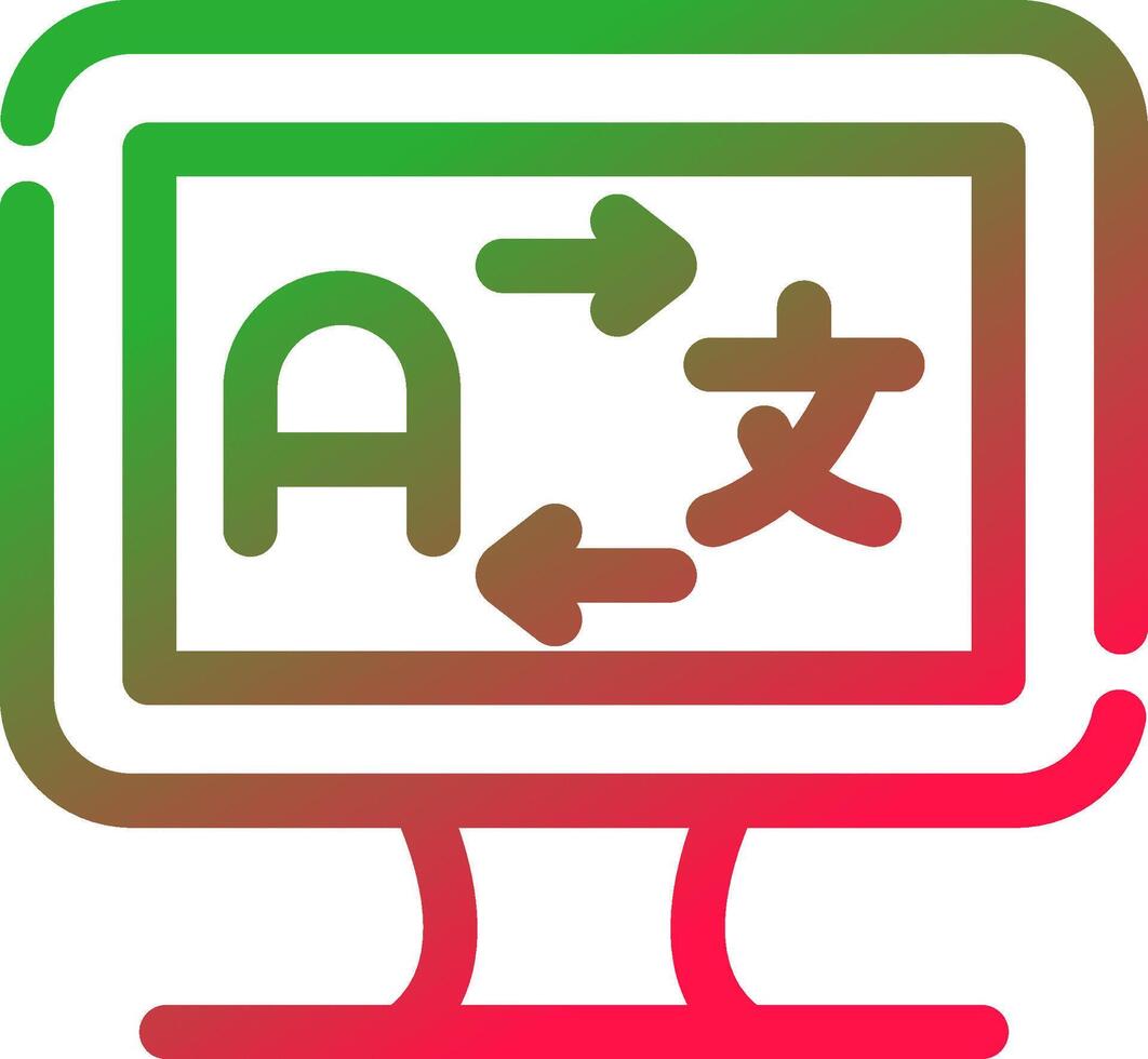 Online Language Teacher Creative Icon Design vector