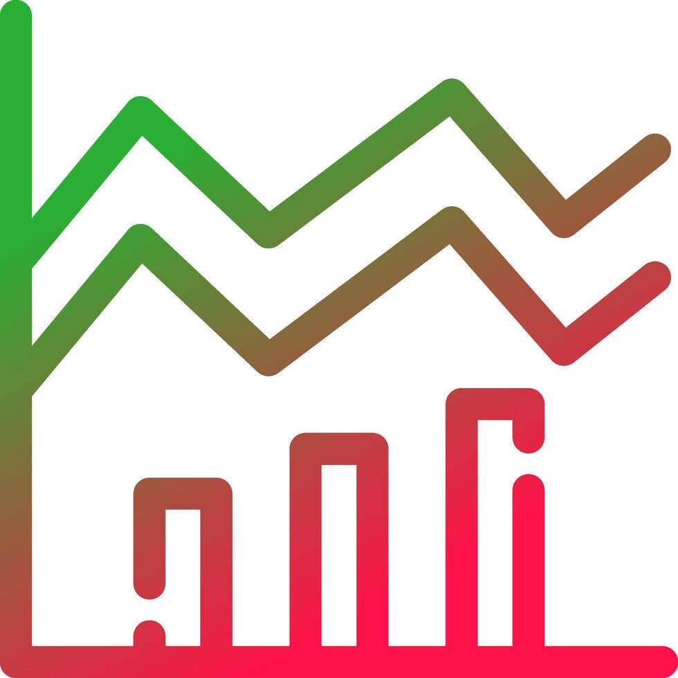 Line Red and Green Gradient vector